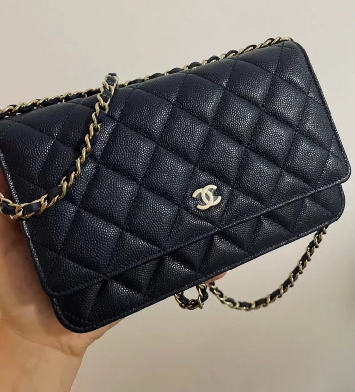 --Chanel WOC牛皮金扣多少錢，高仿香奈兒新款包包